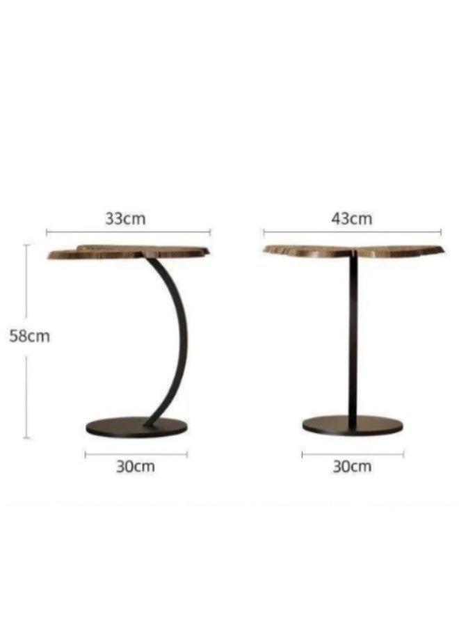 Coffee Table Wood Rustic Nightstand Bedside Table Sofa Table Coffee Snack Table Drink ... - Image 3